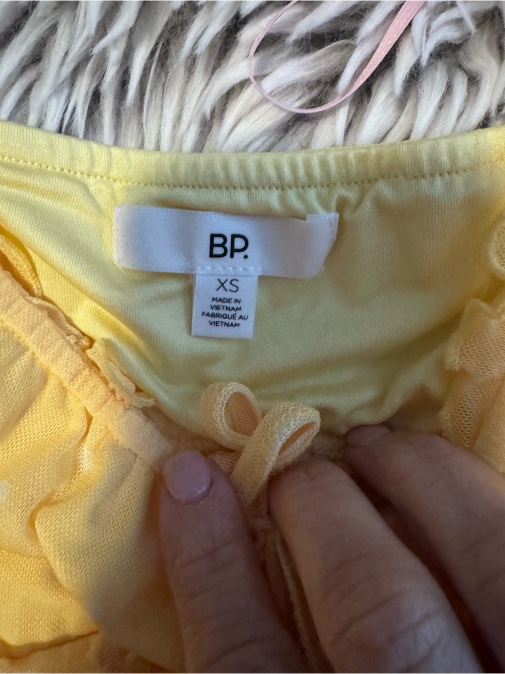 BP Light Yellow Ruffle Sundress - Picture 2 of 3